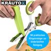 Foarfecă pentru plante medicinale KRÄUTOX, cuțit din oțel inoxidabil cu 5 lame și capac de curățare