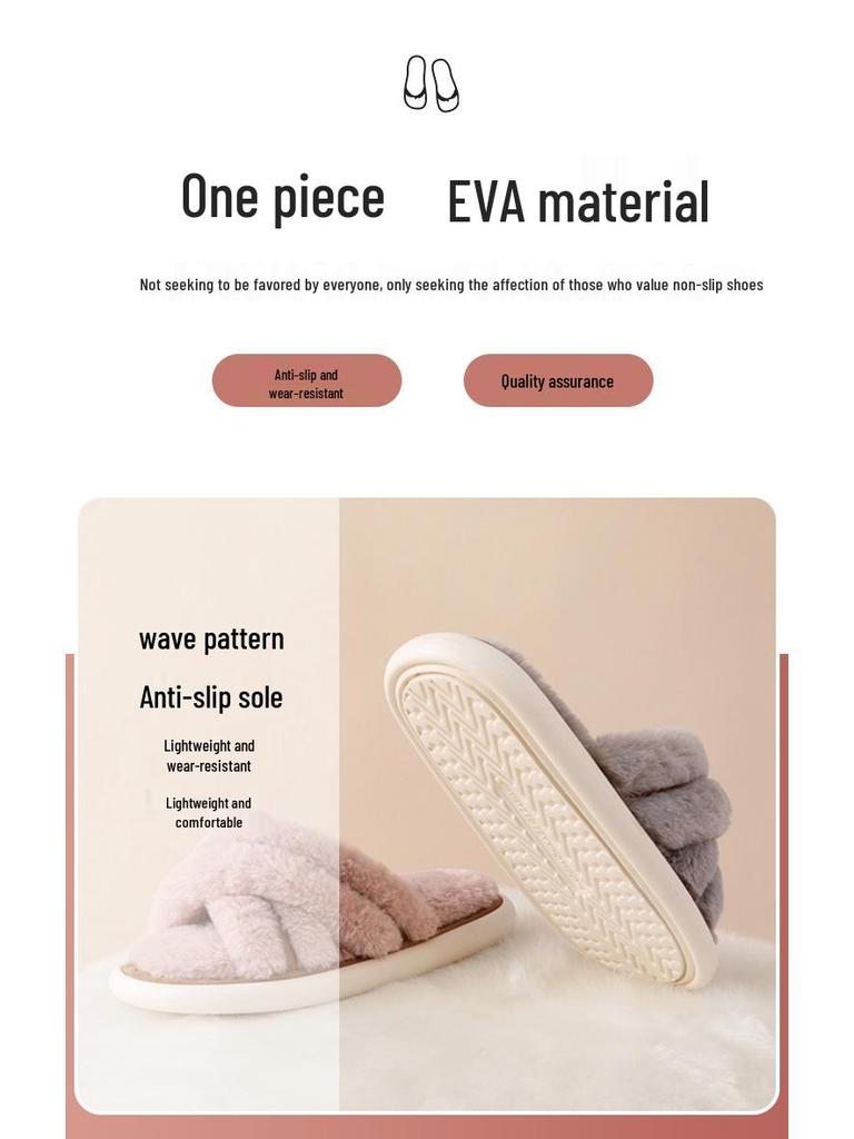 Eva Jesień 2025 Bawełniane Kapcie z Futrem: Damski Oddychający Styl Zimowy na Zewnątrz i w Pomieszczeniach