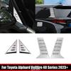 For Toyota Alphard Vellfire 40 Series  2024 ABS Carbon Car Exterior Accessories A D Pillar Trim Rear Window Quarter Cover