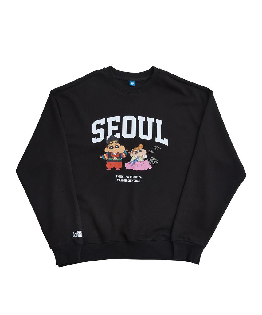 Daenkkomma Crayon Shin-Chan And Shinnosuke In Seoul Sweatshirt