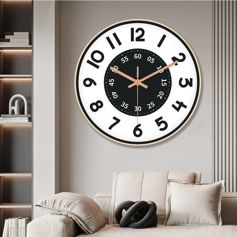 Fashionable 2D Flat Home Wall Clock, Simple, Individual and Creative Living Room Timepiece