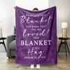 Purple Hug Quote Flannel Throw Blanket This Blanket Is A Hug From Me To You Soft Warm Gift Sofa Bed Blanket