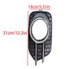 2pcs Car Front Bumper Fog Light Grille Cover Trim ABS Fog Lamp Bezel 5N0853665J for VW Tiguan 2012 2013 2014 2015 2016 2017 2018