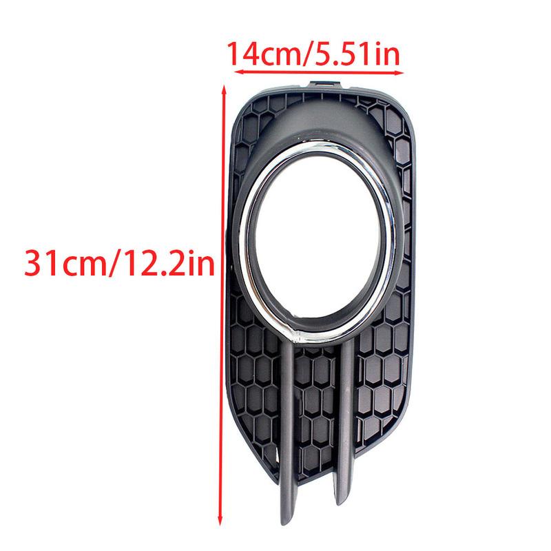 2pcs Car Front Bumper Fog Light Grille Cover Trim ABS Fog Lamp Bezel 5N0853665J for VW Tiguan 2012 2013 2014 2015 2016 2017 2018