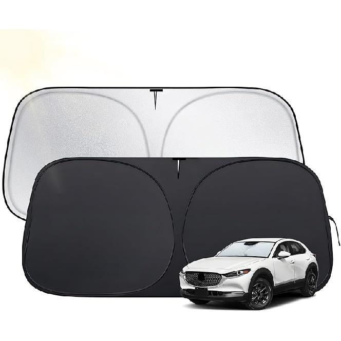 Windshield Sun Shade For Toyota 4Runner 2010-2025,  Fit Car Sun Shades With 420D Fabric & Foldable Memory Steel Wire, Sunshade For Car Windshield