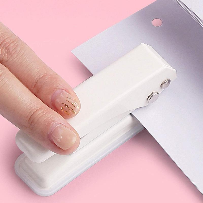 1PC Single Hole Punch, 20 Sheet Puncher Heavy Duty Paper 1/4 Hole Punch Capacity Metal Hole Puncher with Skid-Resistant Base for Paper