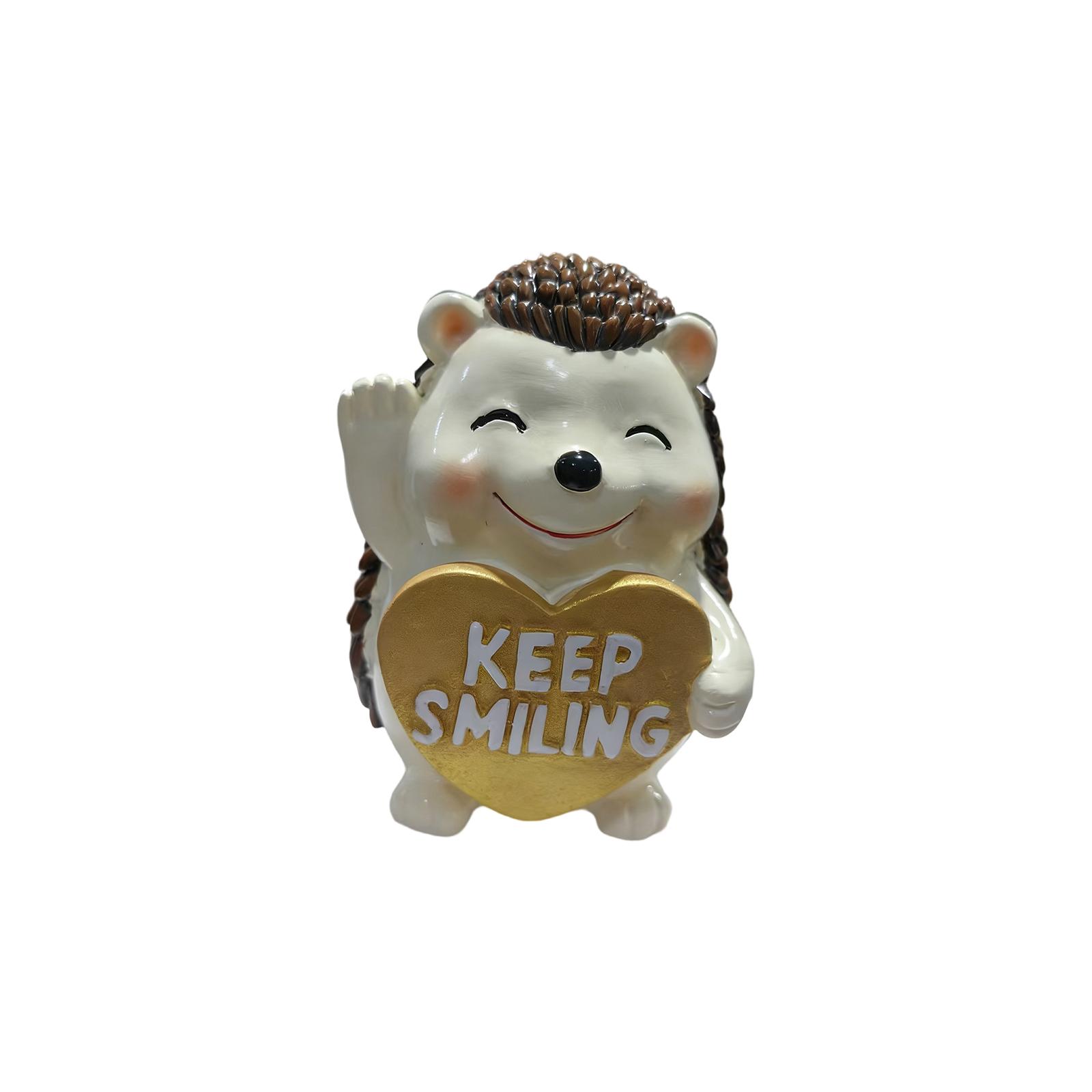 Adorable Keep Smiling Animal Resin Figurines:  Desktop Decor For Home One Size