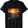 Amazing Tiger Lily Mosaic Art Abstract Sunset Background T-Shirt