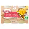 Babybio - Kleines Babyglas Mango Apfel - Bio - 2x130g - Ab 4 Monaten