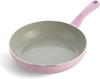 Green Chef Frying Pan 26cm IH Compatible Ceramic Coating Interior and Exterior for Easy Cleaning No Harmful Substances Earth Color Quartz Pink