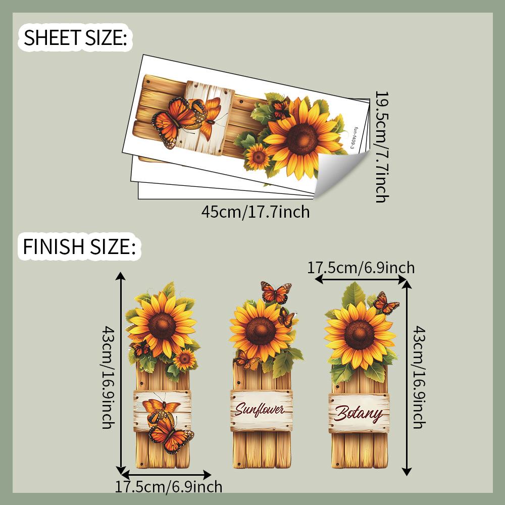 

Картина на деревянной доске «Бабочка и подсолнух» для спальни, кабинета, дома, украшение фона, наклейки на стену