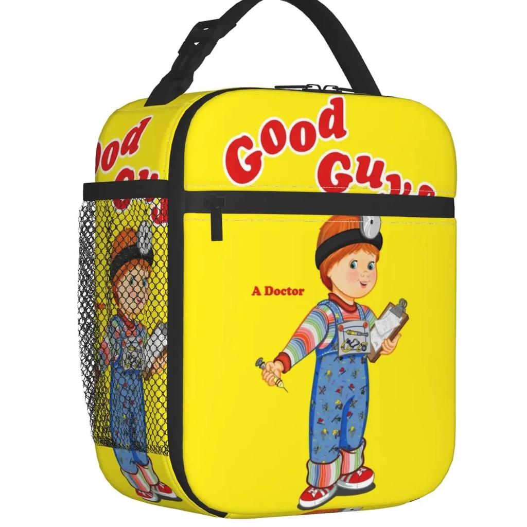 Good Guys Baseball Player Resuable Lunch Boxes Leakproof Child's Play Chucky Thermal Cooler Food Insulated Lunch Bag Kids School