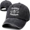 Classic Grandpa Car Graphic Baseball Cap Vintage Washed Cotton Adjustable Unisex Casual Hat Gifts