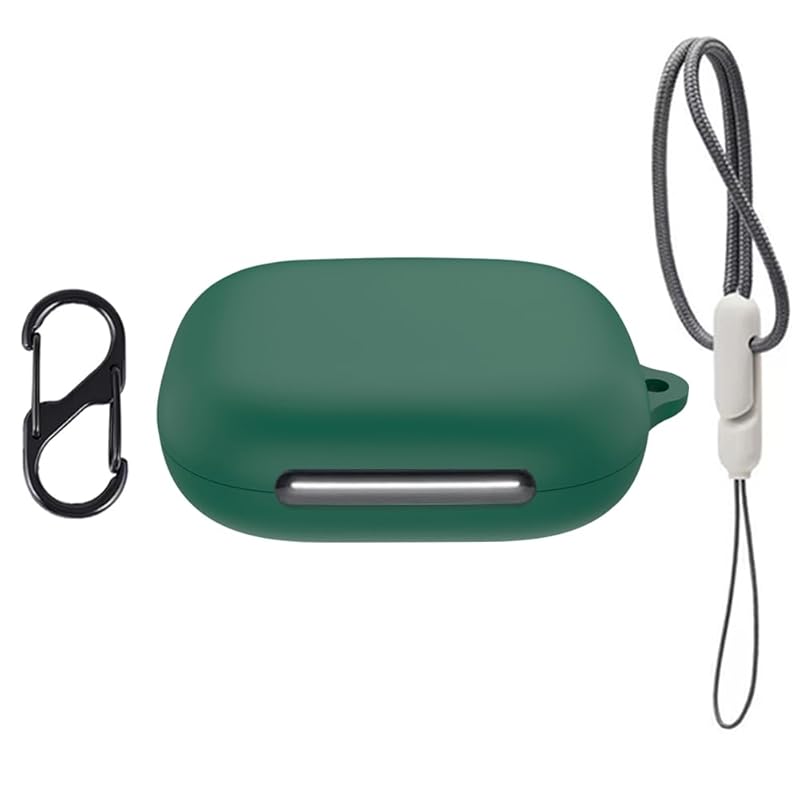 

For Anker Soundcore AeroFit 2 case Protective cover [SHANCHI] Wireless earphone silicone protective cover (with climbing buckle + strap) Anti-fall,