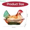 Vintage Hen Design Glass Serving Bowl - Lidded Storage Dish for Nuts, Fruits and Table Decor