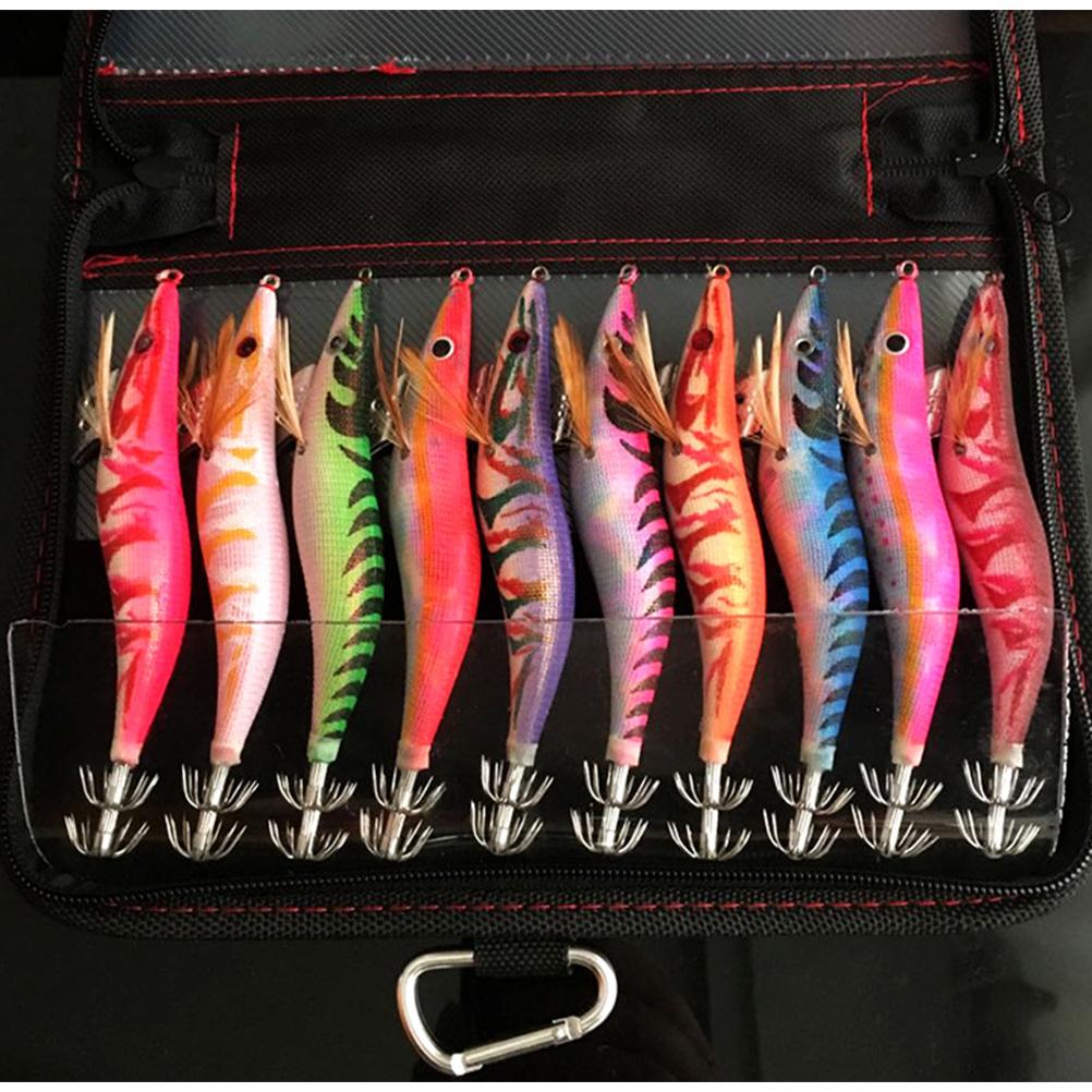 10pcs Luminous Fishing Lures Eyes Floating Hard Shrimp Plastic Baits