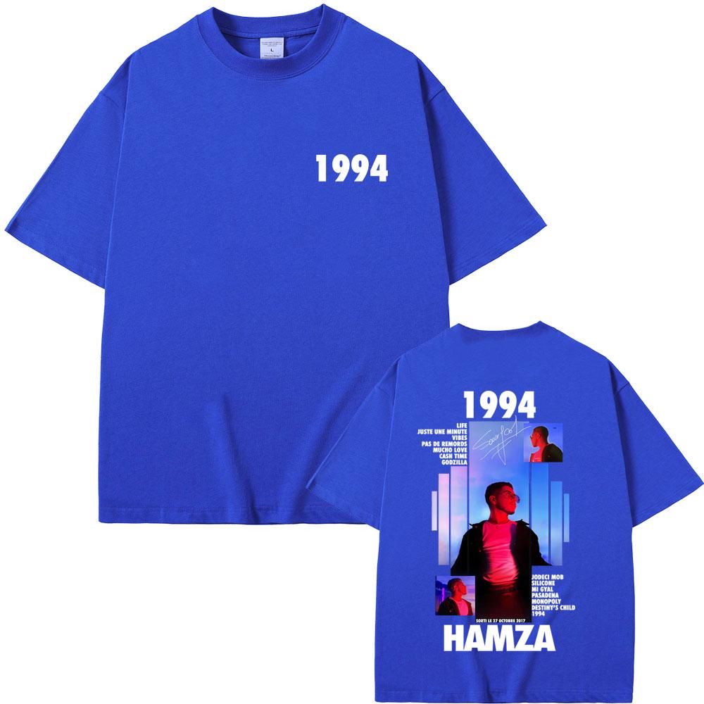 Rapper HAMZA 1994 Tour Album 2025 T Shirts Men Women Fashion Cotton Vintage Short Sleeve Tshirt Hip Hop ONeck Tees Streetwear