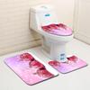 Christmas Bathroom Floor Mat Toilet Three-Piece Set