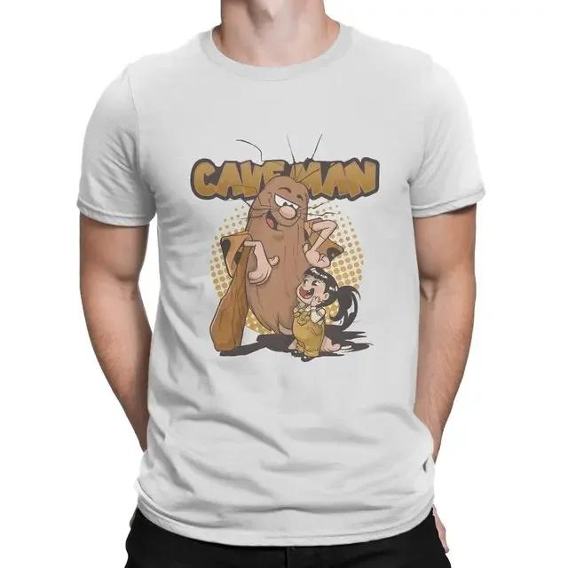 Funny Captain Caveman Cavey 1980s Cartoon Print Tops Men Clothing Ropa Hombre Camisetas Hanna Barbera Graphic TShirt Oversized