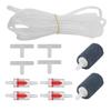 Aquarium Air Pump Accessories Air Pump Fittings Kit with Check Valves Air Stones Water Pipe