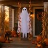 Halloween Hanging Ghost Decorations Swinging Decoration for Outdoor Garden Yard, Weighted Fabric Flying on A Creepy Atmosphere Props Swing with