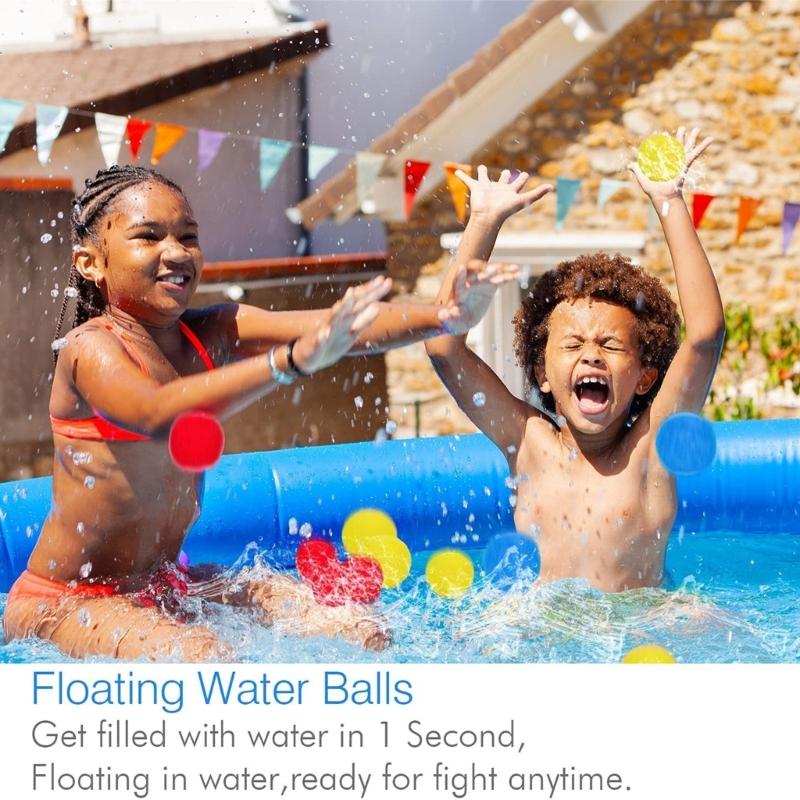 Kids Water Balloon Pressure Sprayer Set Includes 100Pcs Balloon For Outdoor Activities Practical Air Balloon Pump