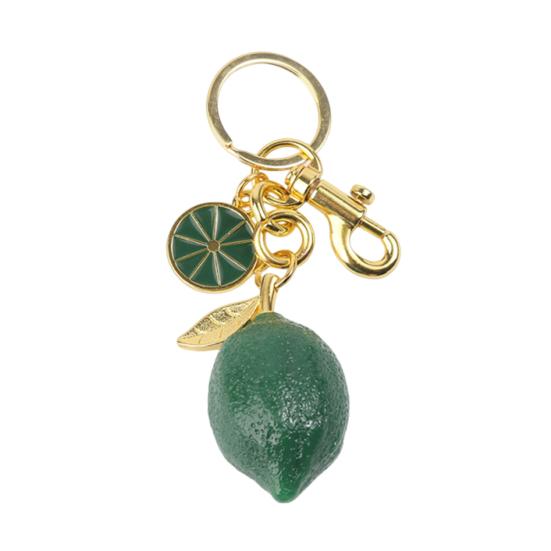Resin Keyring Summer Vitality Lemon Shape Charm Keychain Couples Friends Key Chain Portable Car Bag Door Keychain