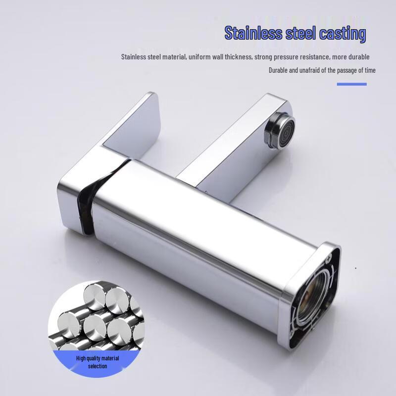 Zhuchuang Jingpin Matte Black Square Single-Hole Basin Mixer Faucet