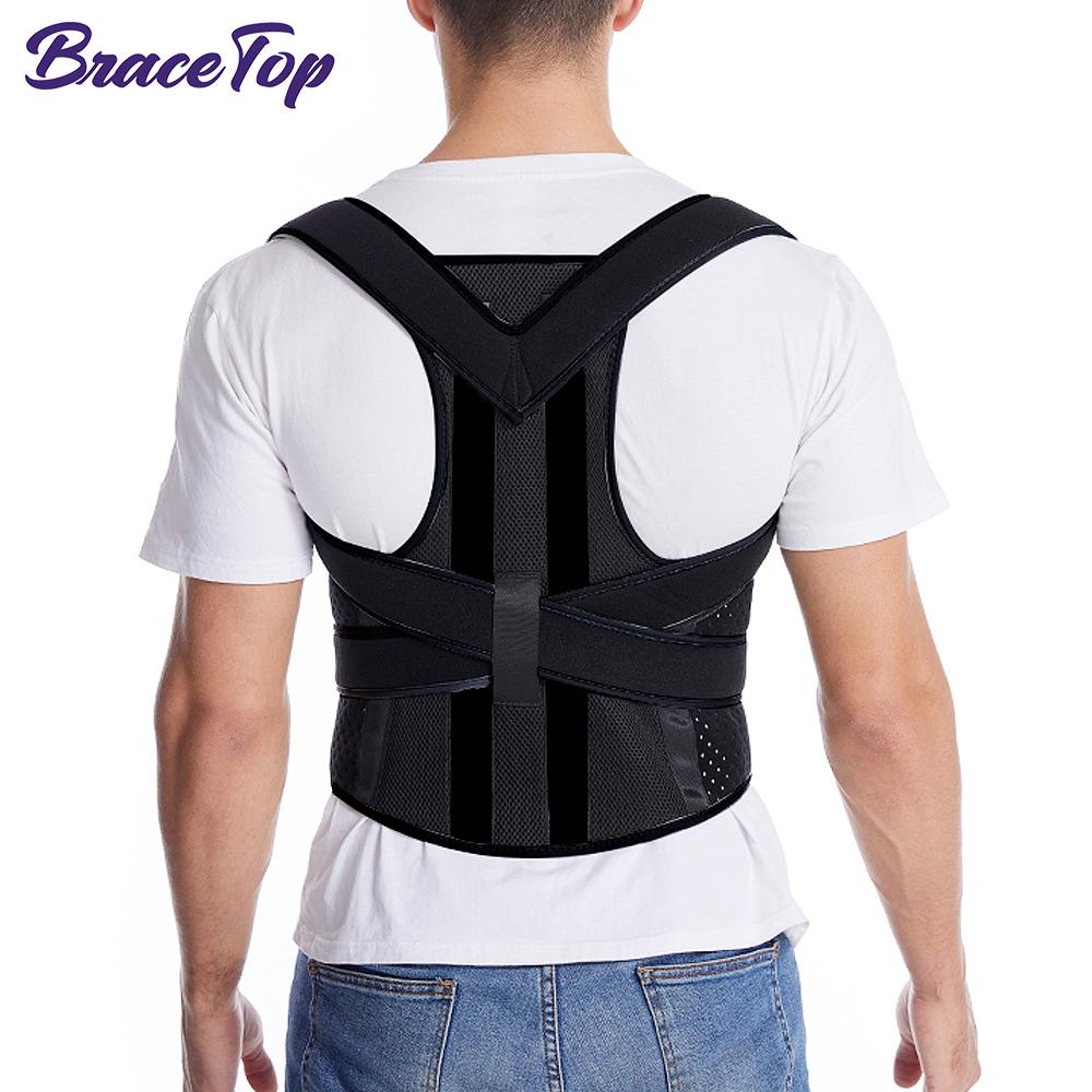 

Bracetop Корректор осанки для спины, Бандажи для спины для облегчения боли в верхней и нижней части спины, Полная поддержка спины, Улучшение осанки спины S for waist 50-60cm