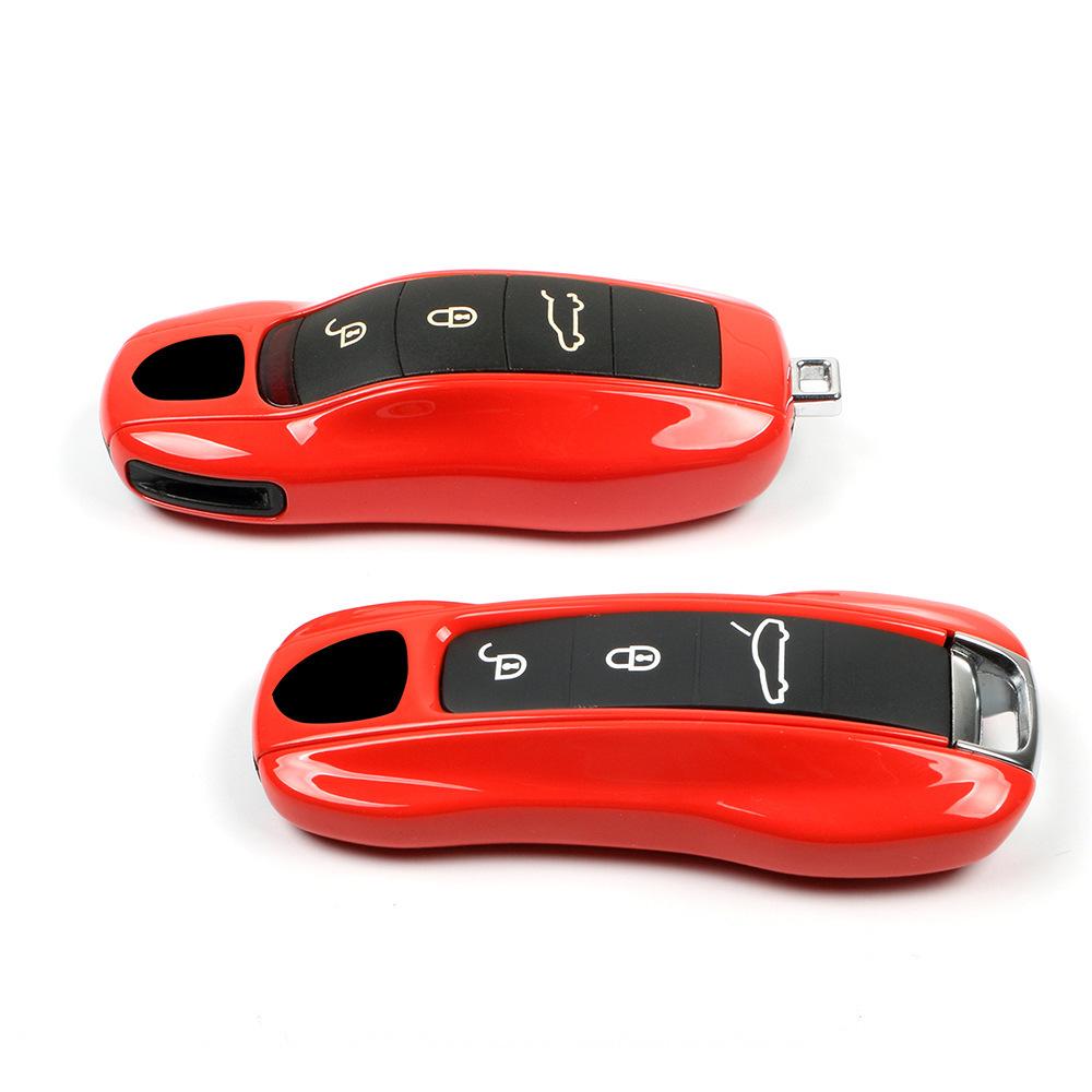 For Porsche Panamera Cayenne Macan 718 Cayman Boxster 911 Taycan Car 92 Personalized Key Case Protective Shell Remote Fob Cover