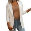 Women Solid Open Front Cardigan Formal Suit Long Sleeve Blouse Coat