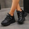 Women's Chunky Sneakers White Black Platform Sports Shoes for Women Height-increasing Shoes Thick Bottom Vulcanized Shoes Woman