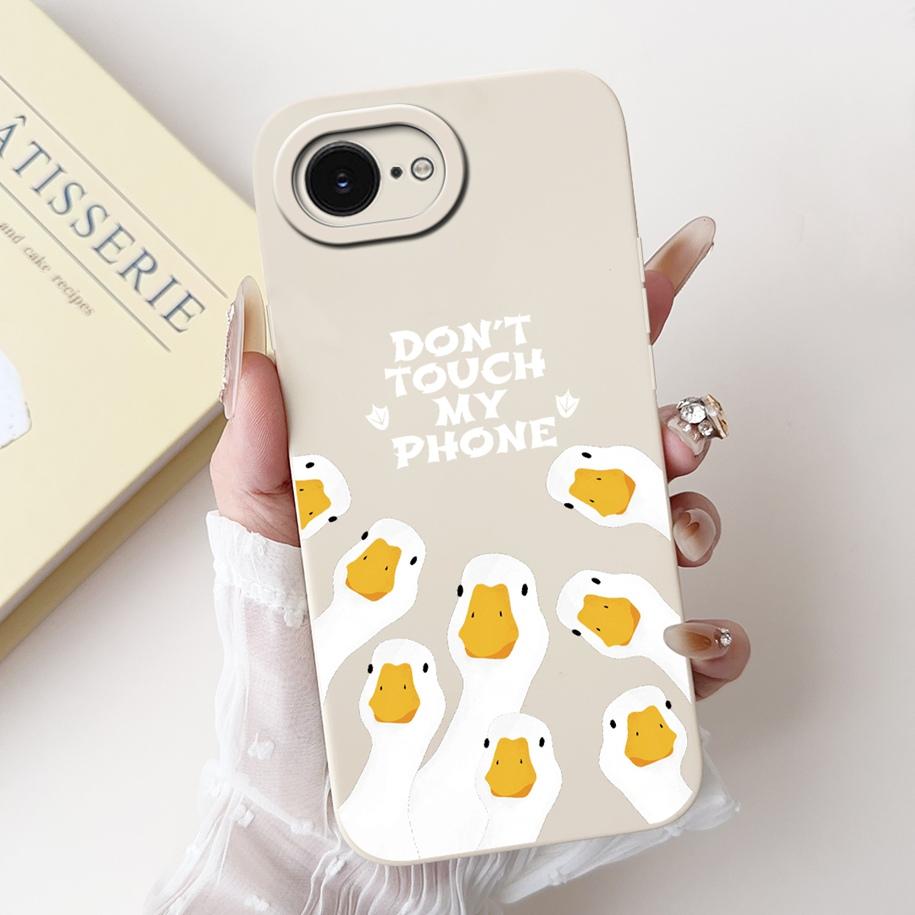 For iPhone 16E Case Popular Flower Cartoon Silicone Phone Cover For iPhone16E Funda For iPhone SE 2025 SE4 Shockproof Soft Cover