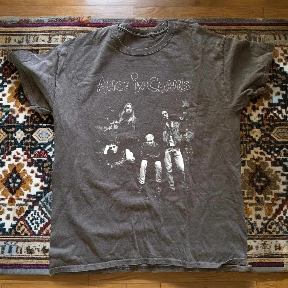 NEW! Vintage Alice In Chains 90s Metal Band Rock Unisex Charcoal T-Shirt Size