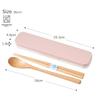 Takenaka mayu Wooden Chopsticks & Spoon Set PK 18cm Pink, mayu Series, Warm Wooden Texture, Antibact