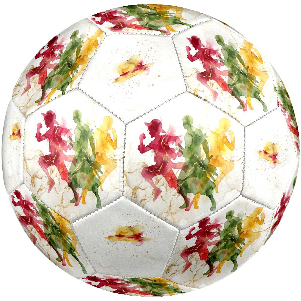 1pc One Piece Football Soccer Ball Size 5 Indoor Soccer Ball Fashion Colorful  Backyard Game -Great For Sports Fans Gift HE16