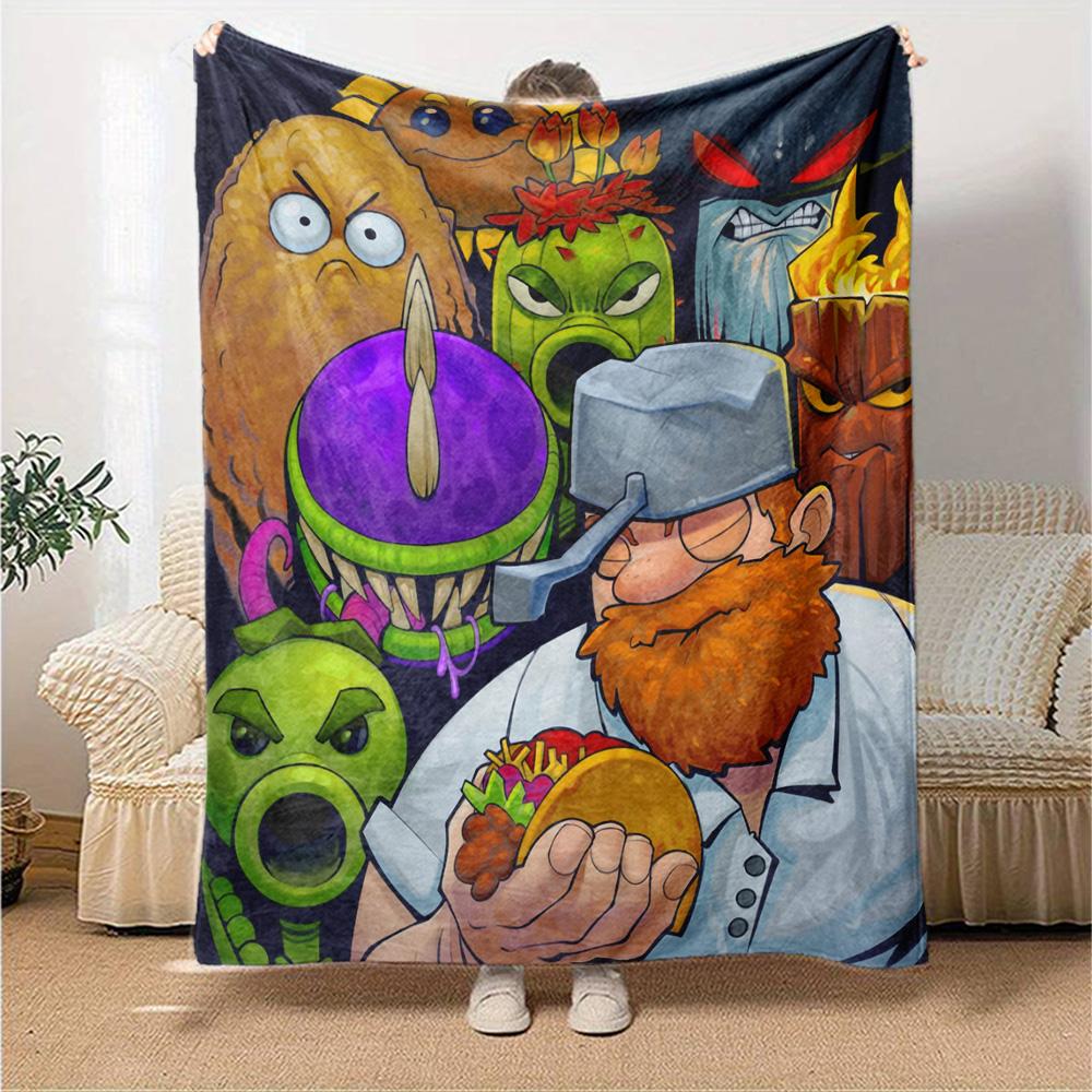 Plants Vs. Zombies Blanket Warmthful Decor Suitable for Livingroom Chair Picnics for All Occasions Modern Unique Gift for Family and Friends Camping