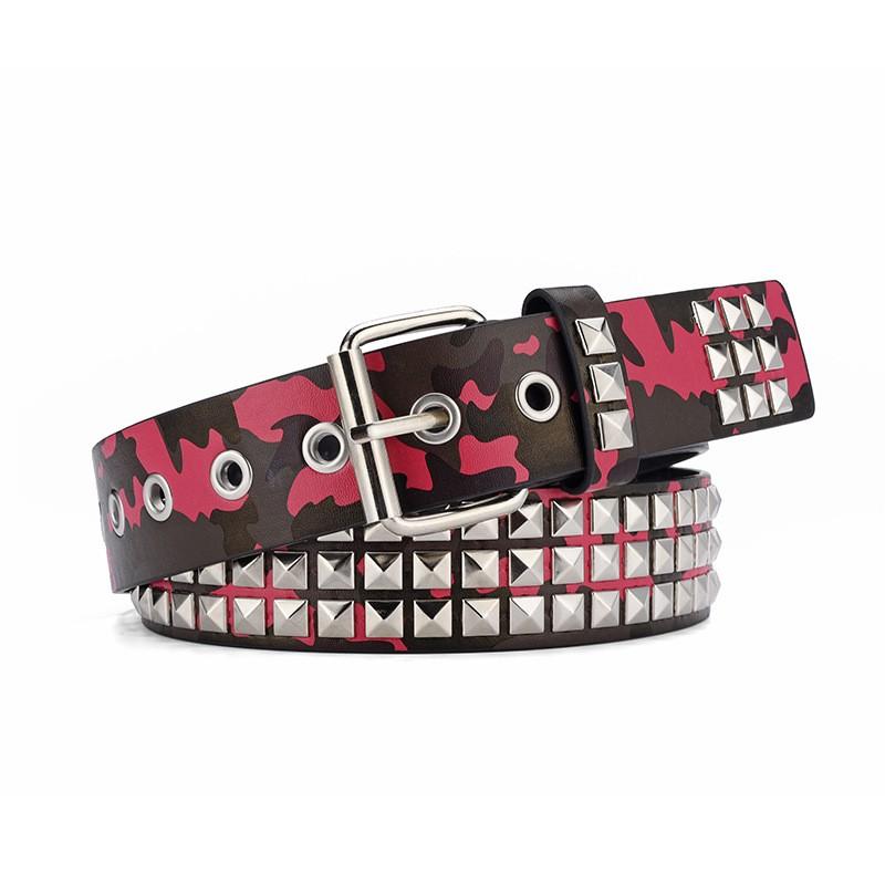 New Square Bead Rivet Belt for Women, Heavy Metal Belt for Men and Women, Y2K European and American Punk Rock Jeans Belt