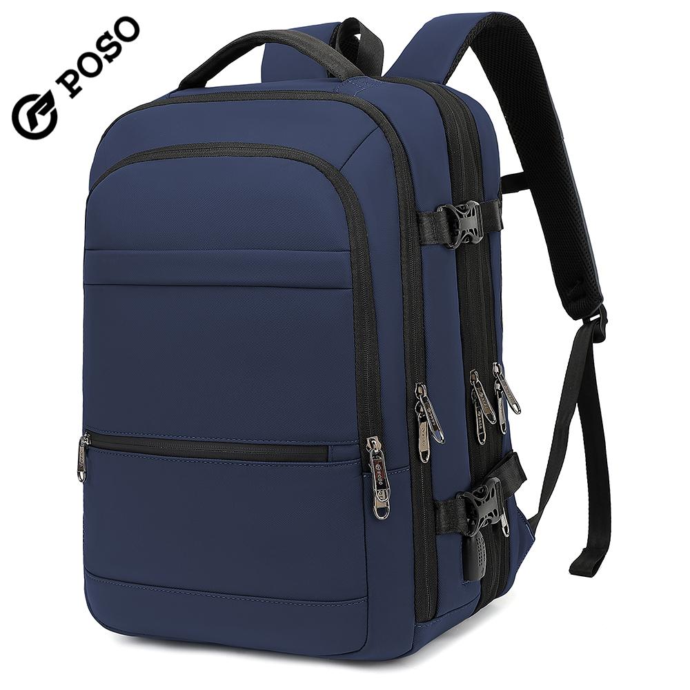 Pánský batoh pro 17/17,3palcový notebook Velkokapacitní 45 l Rozšiřitelný, S nabíjecím portem USB, otevírání o 180°, Kufr o velikosti 22 palců