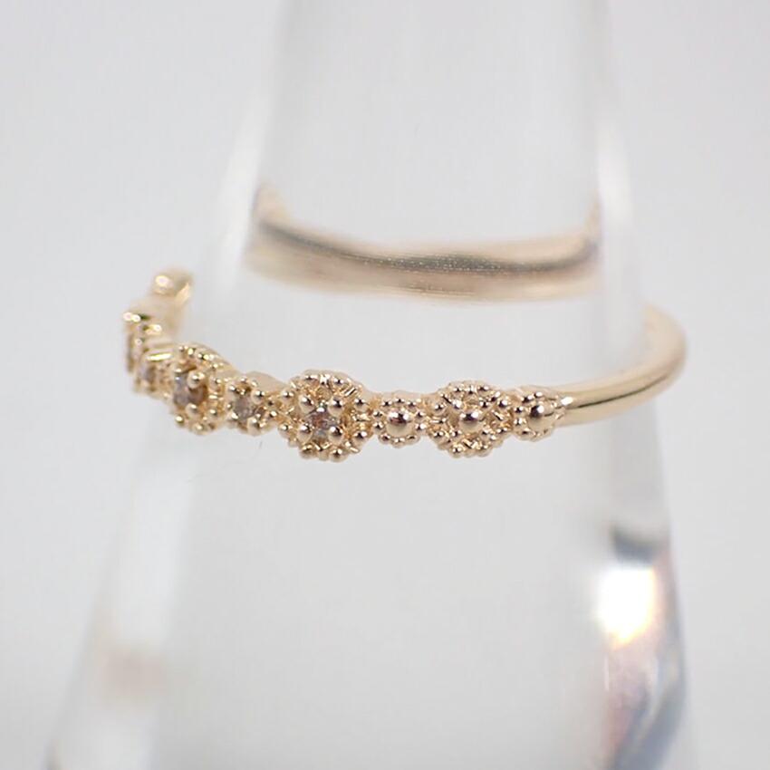 [Pre-owned] Agete K10 Diamond 0.09ct Ring / Size 11 / J92-6