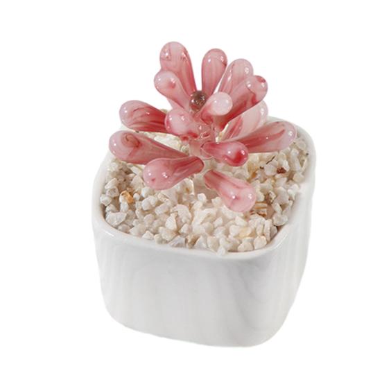 Glazed Succulents Potted Plants Artificial Succulents Mini Maintenance-Free