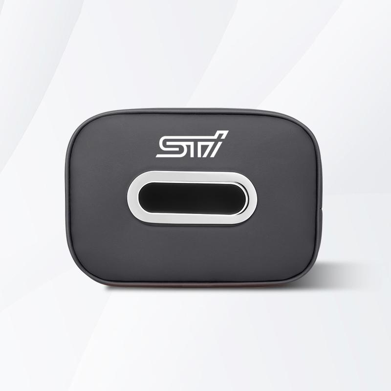 Car Seat Back Leather Paper Towel Tissue Box Auto Accessories For Subaru STI Forester BRZ Smart Legacy Levorg WRX Ascent Tribeca Y14