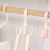 3PCS Creative Multifunctional Rotatable Four Claw Hooks Coat Hanging Bags Scarf Wardrobe Storage Hangers Doorway Hangers Bags