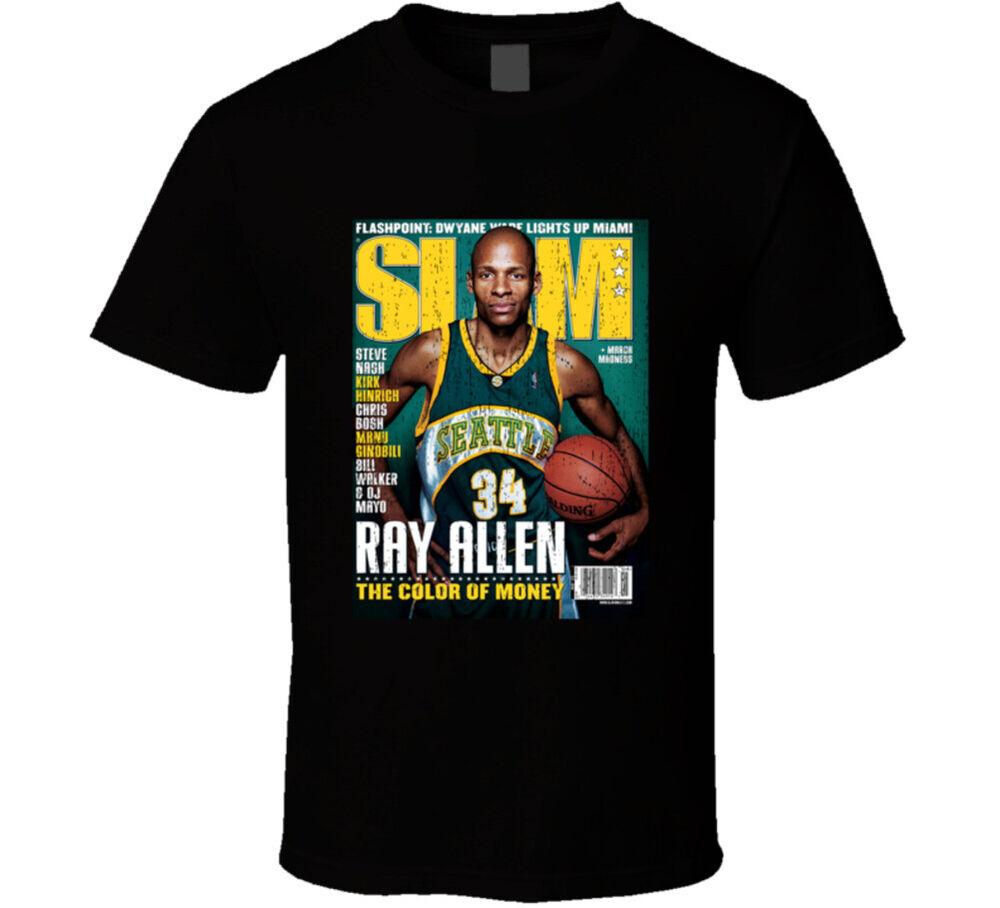 

Slam Magazine Issue 87 Ray Allen Популярный баскетбольный журнал Футболка унисекс в стиле гранж
