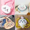 Chiikawa Cute Cartoon Plush Small Drawstring Bag With Padded Shoulder Strap For Daily Use