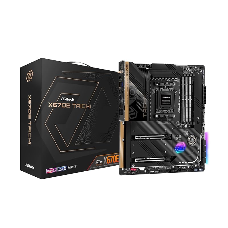 

Материнська плата ASRock X670E Taichi AMD Ryzen серії 7000 CPU (Розетка AM5) листування E-ATX [Внутрішній авторизований дистриб ютор продукту]