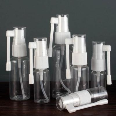 5PCS New PET Nose Water Sprayer Roatation Transparent Oral Medicine Spray Bottle Rotatable Empty Bottle