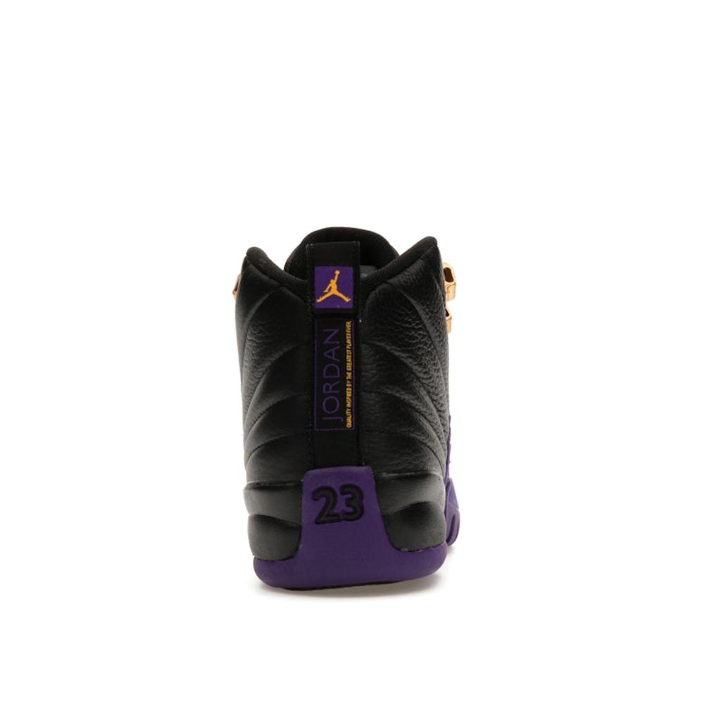 Air Jordan 12 Retro GS Field Purple Kids Sneakers Black Metallic-Gold Taxi 153265-057