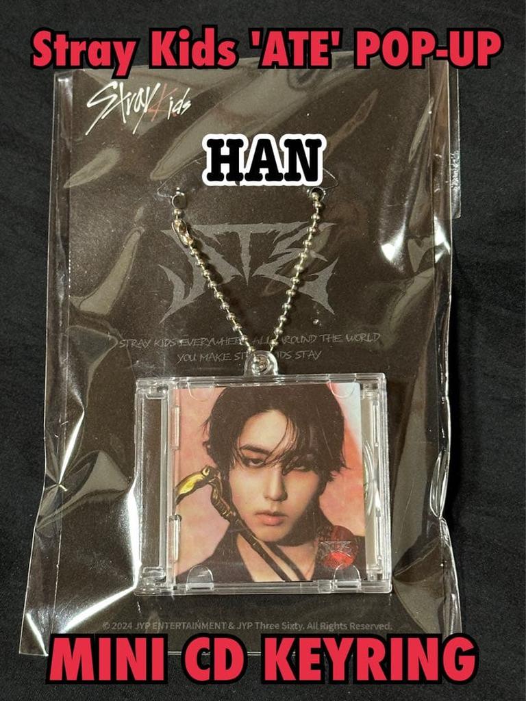 [USED] Stray Kids Korea Pop-Up ATE Han Mini CD Keyring