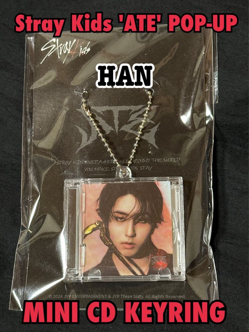 

[USED] Stray Kids Korea Pop-Up ATE Han Mini CD Keyring